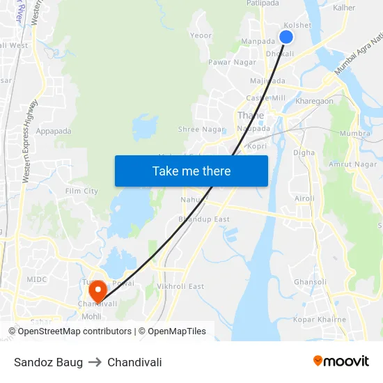 Sandoz Baug to Chandivali map