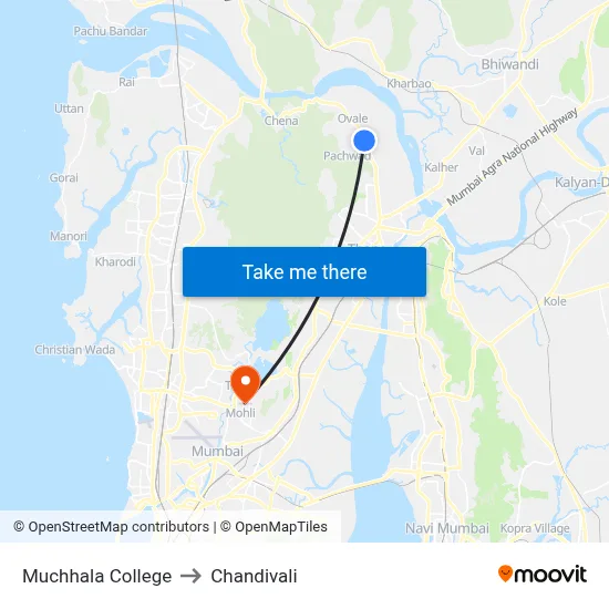 Muchhala College to Chandivali map