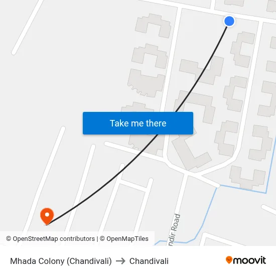 Mhada Colony (Chandivali) to Chandivali map