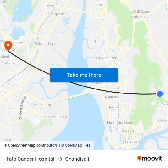 Tata Cancer Hospital to Chandivali map