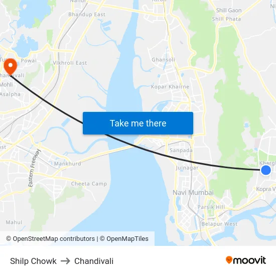 Shilp Chowk to Chandivali map