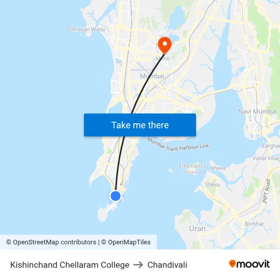 Kishinchand Chellaram College to Chandivali map