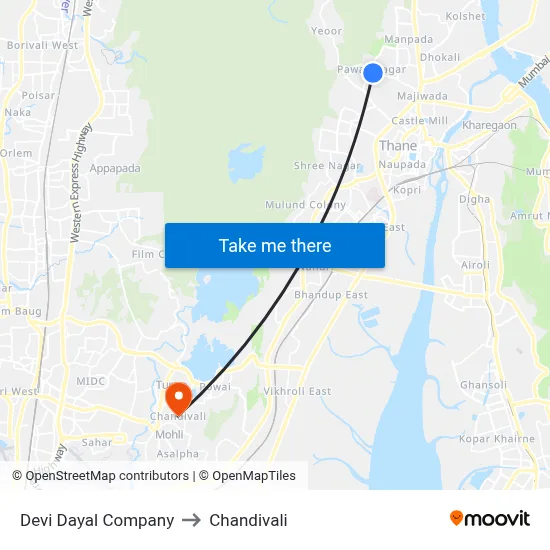 Devi Dayal Company to Chandivali map