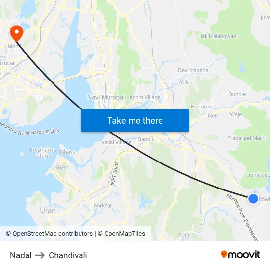 Nadal to Chandivali map