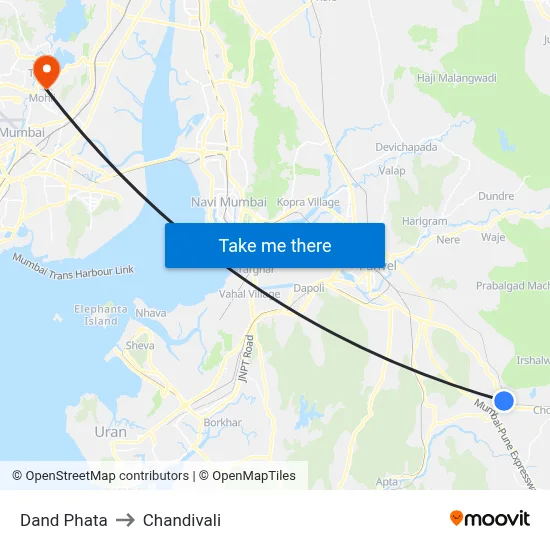 Dand Phata to Chandivali map
