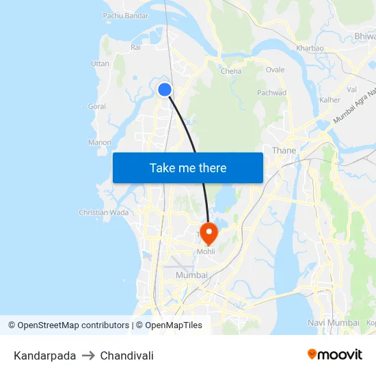 Kandarpada to Chandivali map