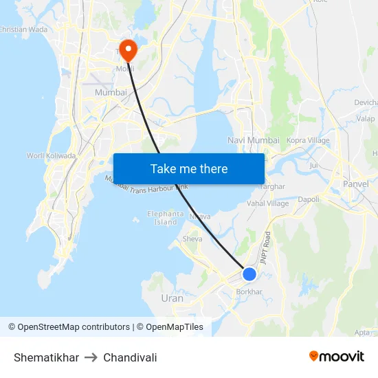 Shematikhar to Chandivali map