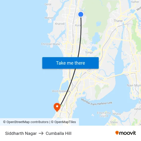 Siddharth Nagar to Cumballa Hill map
