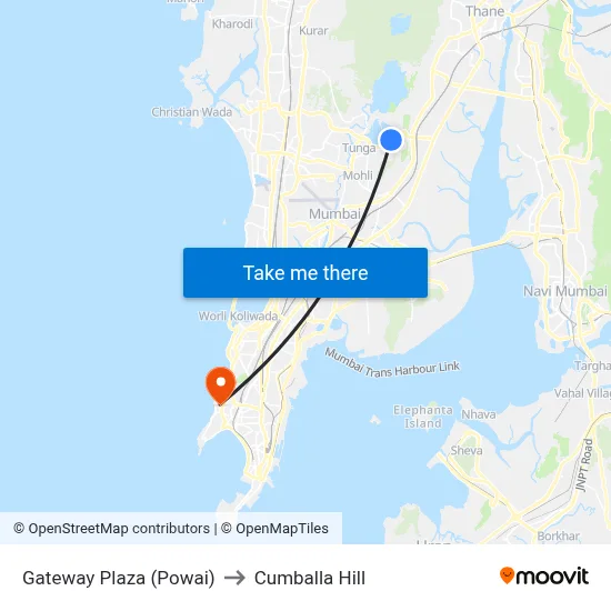 Gateway Plaza (Powai) to Cumballa Hill map