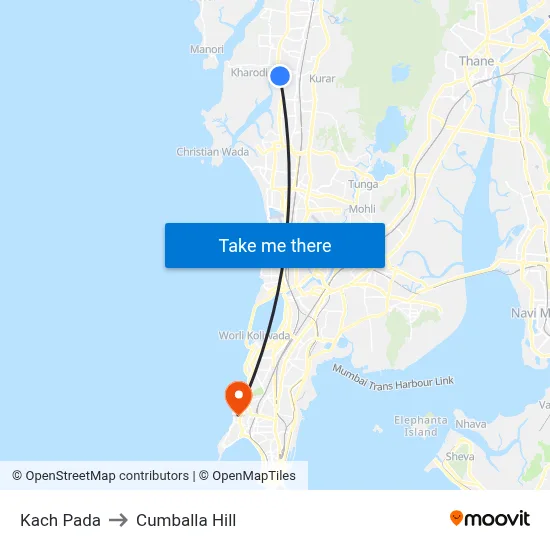 Kach Pada to Cumballa Hill map