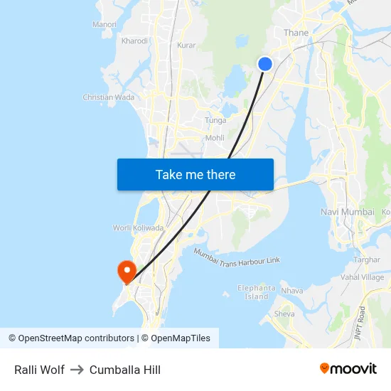 Ralli Wolf to Cumballa Hill map