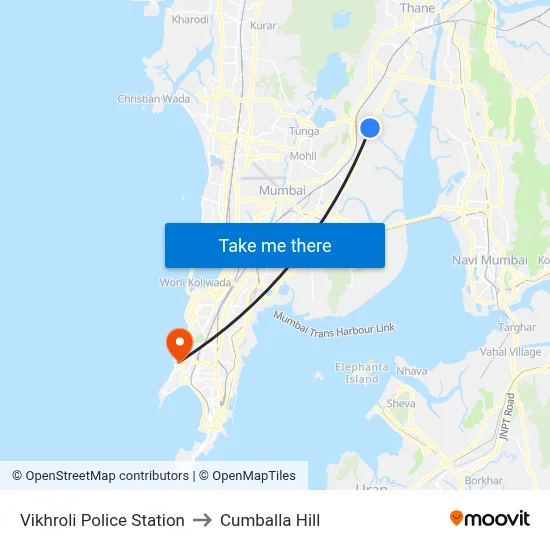 Vikhroli Police Station to Cumballa Hill map