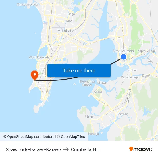 Seawoods-Darave-Karave to Cumballa Hill map