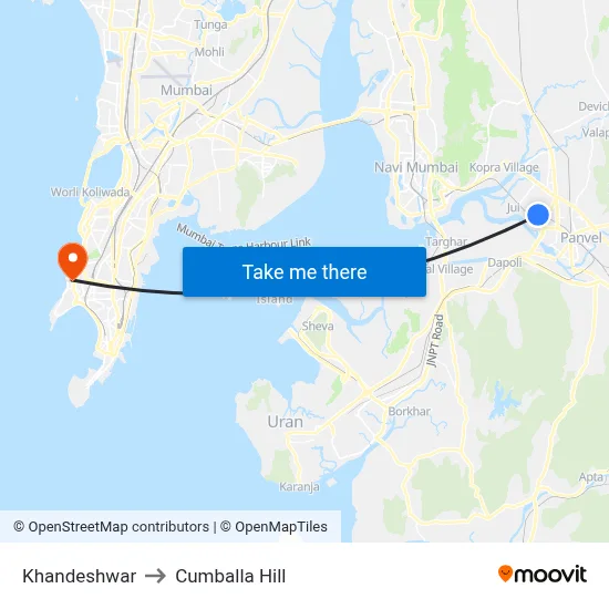 Khandeshwar to Cumballa Hill map