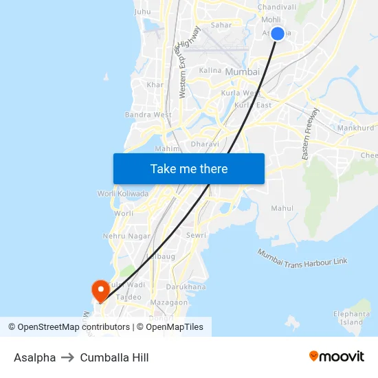 Asalpha to Cumballa Hill map