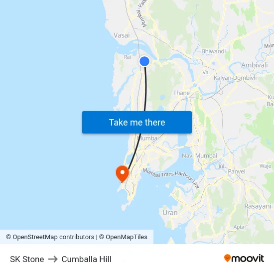 SK Stone to Cumballa Hill map