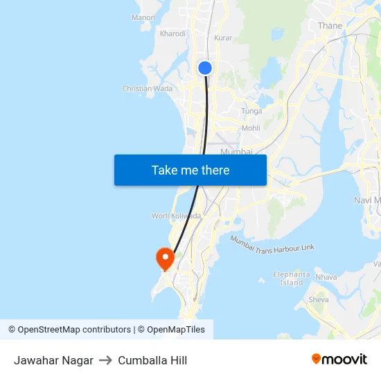 Jawahar Nagar to Cumballa Hill map