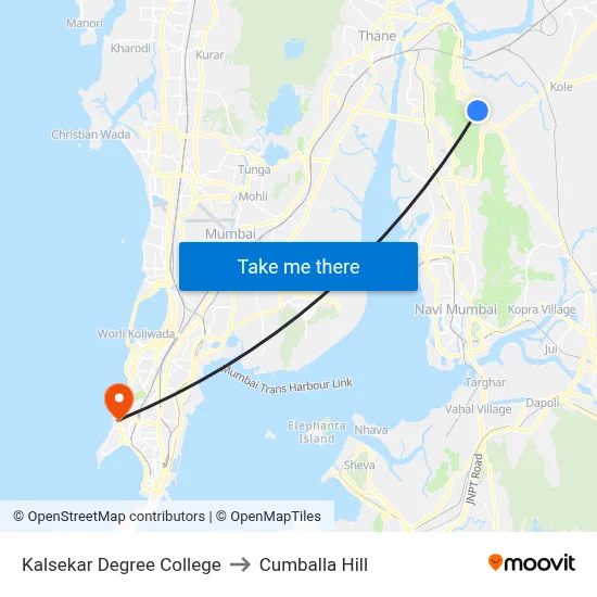 Kalsekar Degree College to Cumballa Hill map