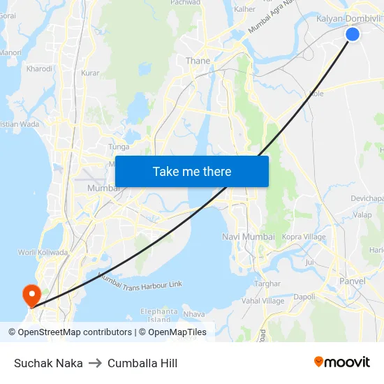 Suchak Naka to Cumballa Hill map