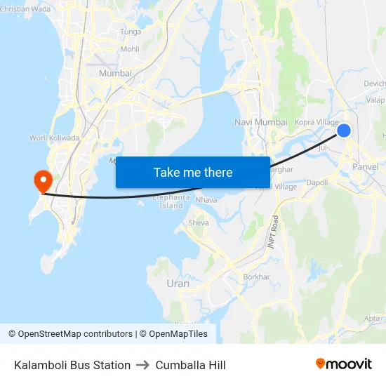 Kalamboli Bus Station to Cumballa Hill map