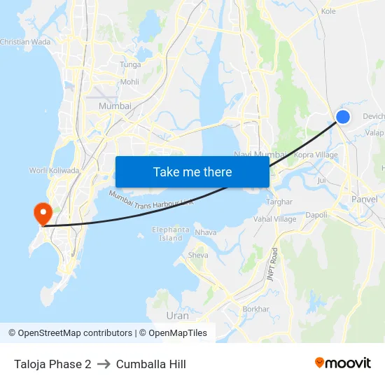 Taloja Phase 2 to Cumballa Hill map