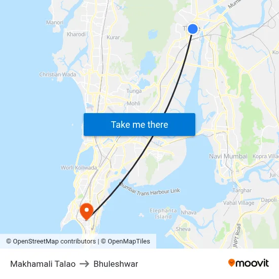 Makhamali Talao to Bhuleshwar map