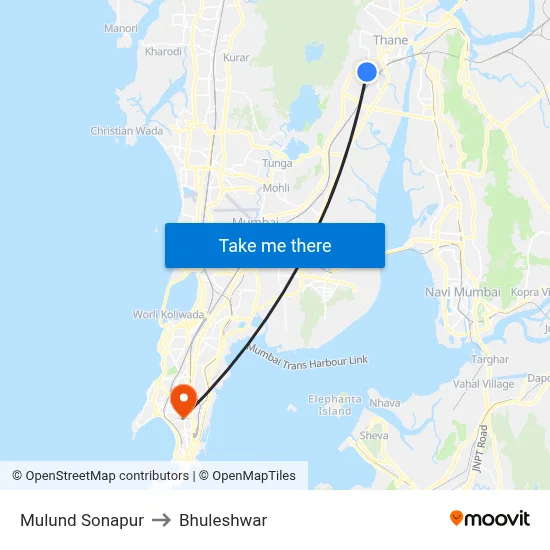 Mulund Sonapur to Bhuleshwar map