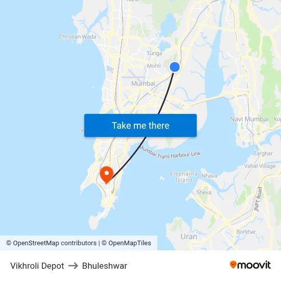 Vikhroli Depot to Bhuleshwar map