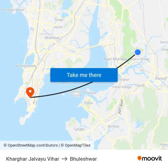 Kharghar Jalvayu Vihar to Bhuleshwar map