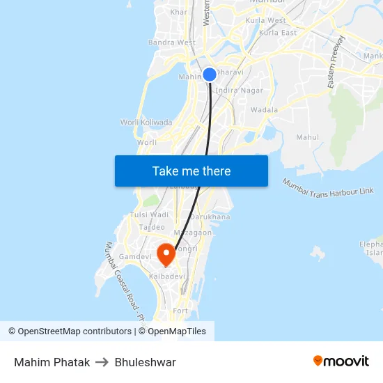 Mahim Phatak to Bhuleshwar map