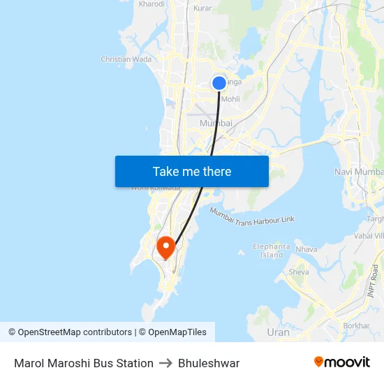 Marol Maroshi Bus Station to Bhuleshwar map