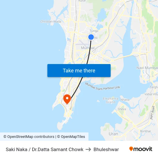 Saki Naka / Dr.Datta Samant Chowk to Bhuleshwar map