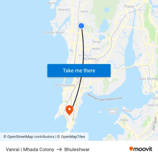 Vanrai | Mhada Colony to Bhuleshwar map