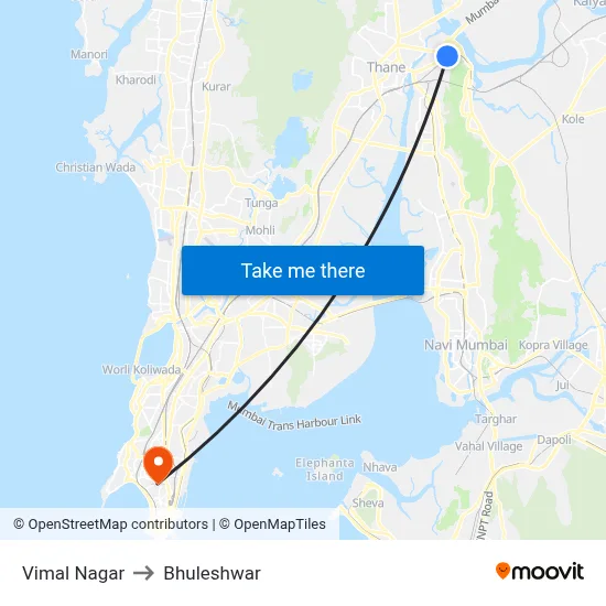 Vimal Nagar to Bhuleshwar map