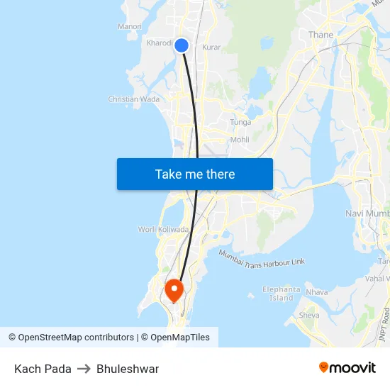 Kach Pada to Bhuleshwar map