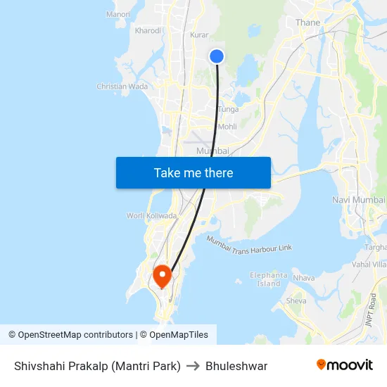 Shivshahi Prakalp (Mantri Park) to Bhuleshwar map