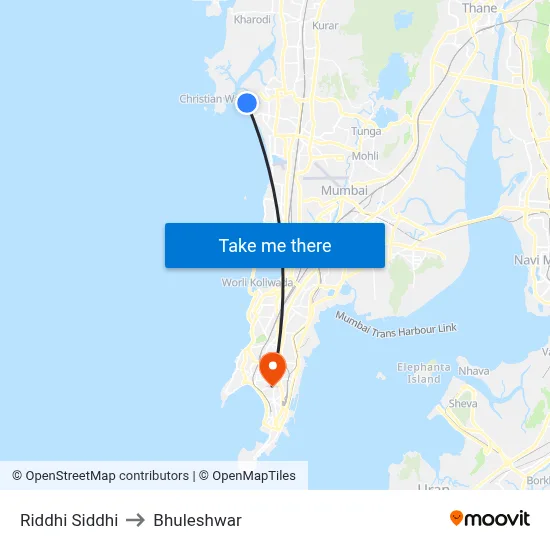 Riddhi Siddhi to Bhuleshwar map