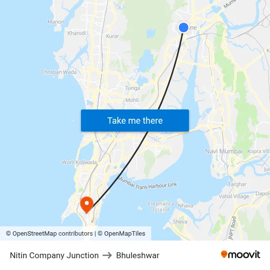 Nitin Company Junction to Bhuleshwar map