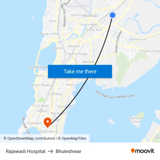 Rajawadi Hospital to Bhuleshwar map