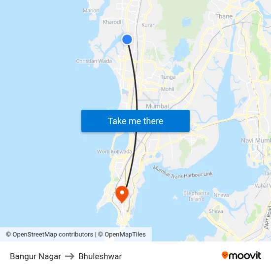 Bangur Nagar to Bhuleshwar map