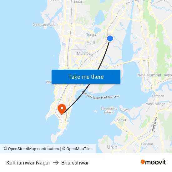 Kannamwar Nagar to Bhuleshwar map
