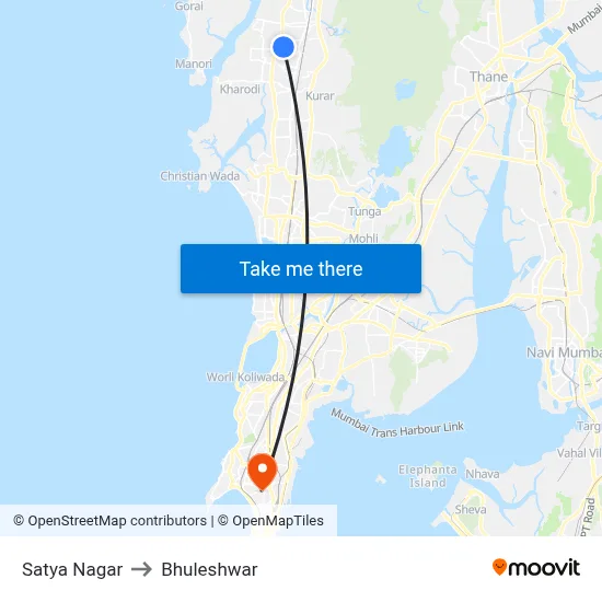 Satya Nagar to Bhuleshwar map