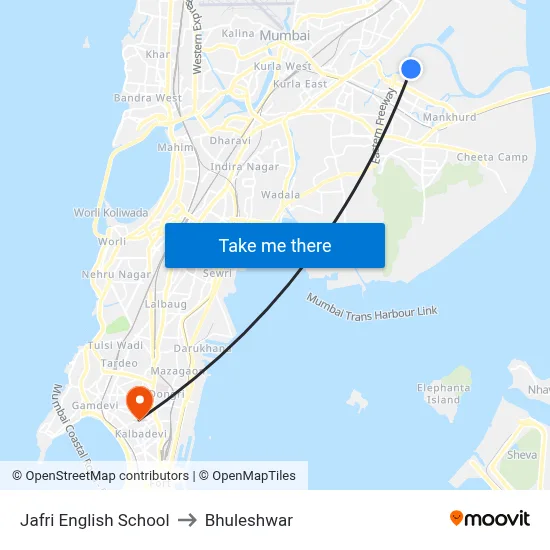 Jafri English School to Bhuleshwar map