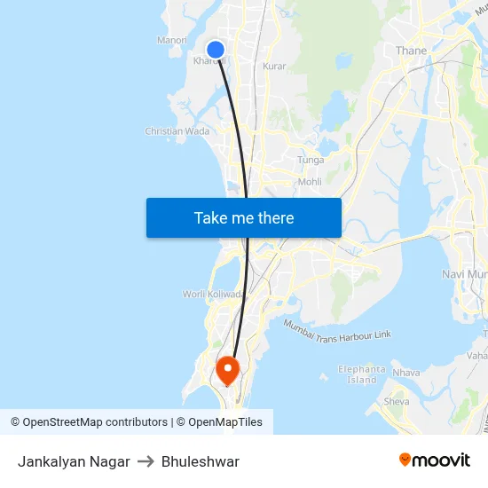 Jankalyan Nagar to Bhuleshwar map