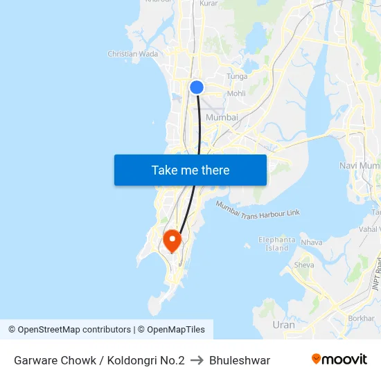 Garware Chowk / Koldongri No.2 to Bhuleshwar map