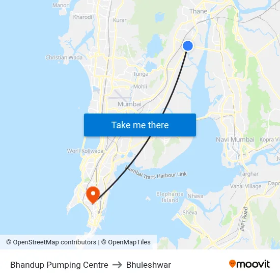 Bhandup Pumping Centre to Bhuleshwar map