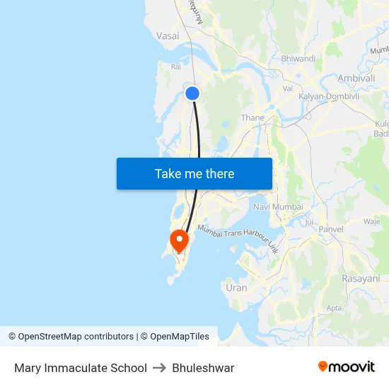 Mary Immaculate School to Bhuleshwar map