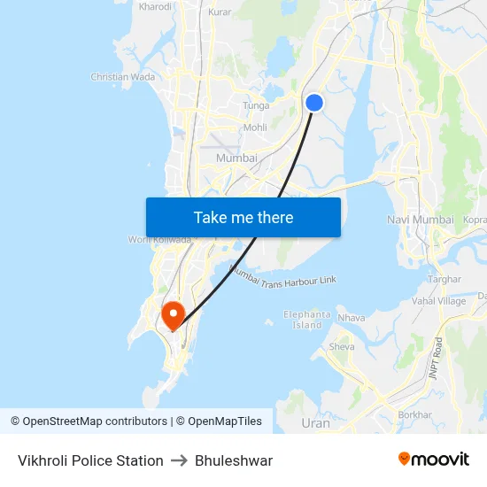 Vikhroli Police Station to Bhuleshwar map