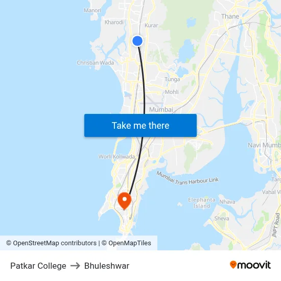 Patkar College to Bhuleshwar map