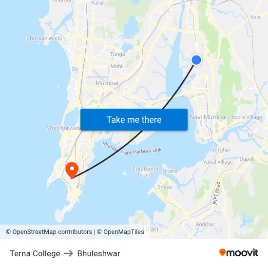 Terna College to Bhuleshwar map